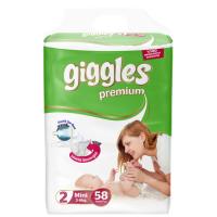 Підгузки Giggles Premium Mini 3-6 кг 58 шт. Фото