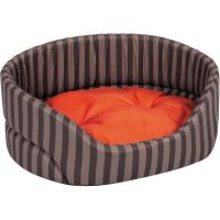 Лежак для животных Природа "Coral 1" 46х36х24 см Коричневый/полоска Фото