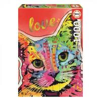 Пазл Educa Tilt Cat Love, Дин Руссо 1000 элементов Фото