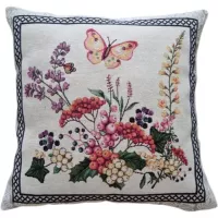 Подушка Прованс Декоративная Лавандовое поле Цветы с бабочкой 45х4 Фото