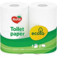 Туалетная бумага Ruta Ecolo 2 шари 4 рулони Фото