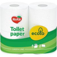 Туалетная бумага Ruta Ecolo 2 слоя 4 рулона Фото