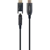Кабель мультимедийный Cablexpert HDMI M to HDMI M 30.0m V2.0 AOC 4K60Hz gold Фото
