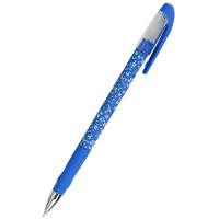 Ручка шариковая Axent Blue floral, синя Фото