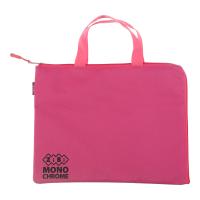 Папка - портфель ZiBi Монохром А4 горизонтальна з ручками рожева Фото