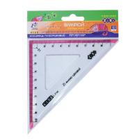 Линейка ZiBi Kids Line Угольник 100мм с розовой полоской, блист Фото