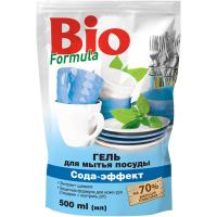 Засіб для ручного миття посуду Bio Formula Сода-ефект дой-пак 500 мл Фото