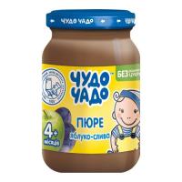 Детское пюре Чудо-Чадо Яблоко и слива без сахара с 4 месяцев 170 г Фото