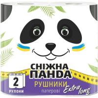 Бумажные полотенца Сніжна Панда Extra Long 2 слоя 200 отрывов 2 рулона Фото