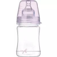 Бутылочка для кормления Lovi Diamond Glass Baby Shower скляна 150 мл Рожева Фото