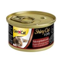 Консерви для котів GimCat Shiny Cat курка, креветка і мальт 70 г Фото