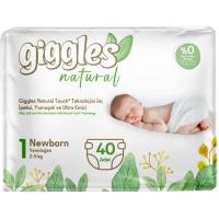 Подгузники Giggles Natural 1 Newborn 2-5 кг 40 шт Фото