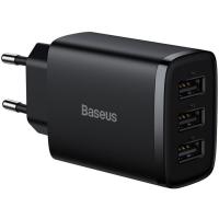 Зарядное устройство Baseus Compact Charger 3U Black Фото