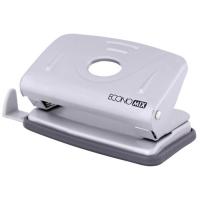 Дырокол Economix с линейкой 20 листов Серебрянный Фото