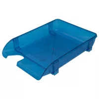 Лоток для бумаг Economix оризонтальный Компакт, синий пластик Фото
