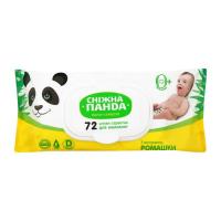 Детские влажные салфетки Сніжна Панда для новорожденных Ромашка 72 шт. Фото