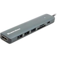 Концентратор PowerPlant USB Type-C to HDMI, 3x USB Type-A, SD, TF, USB Typ Фото