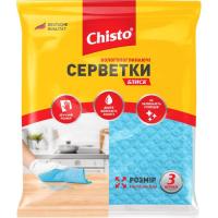 Серветки для прибирання Chisto Блиск вологопоглинаючі 3 шт. Фото