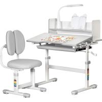 Парта со стулом ErgoKids Grey (+полка+лампа) Фото