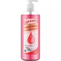 Рідке мило San Clean Рожеве 1000 г Фото