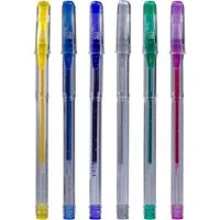 Ручка гелева Yes Glitter набір 6 шт Фото