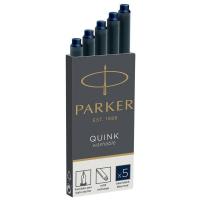 Чорнило для пір'яних ручок Parker Картриджі Quink / 5шт темно сині Фото