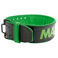 Атлетический пояс MadMax MFB-302 Quick Release Belt шкіряний Black/Green L Фото