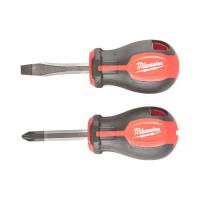 Набор отверток Milwaukee магнитных коротких с трехгранной рукояткой 2шт. Фото