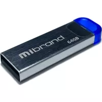 USB флеш накопитель Mibrand 64GB Falcon Silver-Blue USB 2.0 Фото