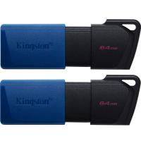USB флеш накопичувач Kingston 2x64GB DataTraveler Exodia M Black/Blue USB 3.2 Фото