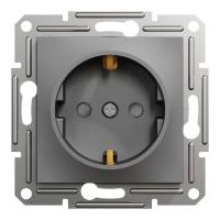 Розетка Schneider Electric ASFORA со штор. антрацит Фото