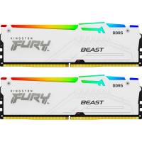 Модуль пам'яті для комп'ютера Kingston Fury (ex.HyperX) DDR 64GB (2x32GB) 5200 MHz FURY Beast White RGB Фото