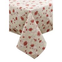 Скатерть Прованс Цветы бордо Хозяйка 220х136 см Фото