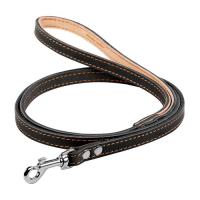 Поводок для собак Collar одинарный с прошивкой Ш 14 мм Д 122 см черный Фото