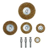 Щетка для электроинструмента Sigma набор 5шт, 25; 38; 50 ;65; 75мм, хвостовик 6мм, ла Фото