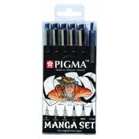 Лайнер Sakura Набор лайнеров для манга MANGA PIGMA TOOL SET, 6 ш Фото