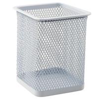 Подставка для ручек Axent для ручек квадратная 80х80х100 мм металлическая бе Фото