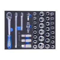 Набор инструментов KING TONY торцевых головок 1/2" с принадлежностями в ложемен Фото