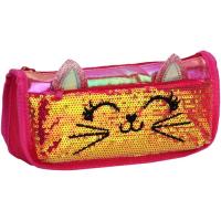 Пенал Cool For School 2 отделения с блестками Красно-розовый Фото