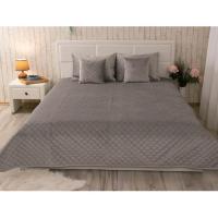 Покрывало Руно двустороннее декоративное Velour Grey ромб 180х220 Фото