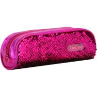 Пенал Cool For School 2 відділення з паєтками Червоно-рожевий Фото