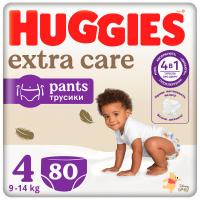 Підгузки Huggies Extra Care Розмір 4 (9-14 кг) Pants Box 80 шт Фото