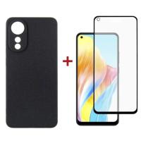 Чехол для мобильного телефона Dengos Kit for OPPO A78 4g case + glass (Black) Фото