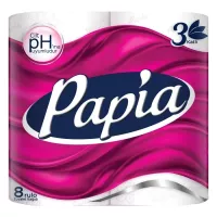 Туалетная бумага Papia 3 слоя 8 рулонов Фото
