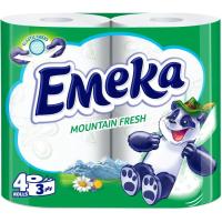 Туалетний папір Emeka Mountain Fresh 3 шари 4 рулони Фото