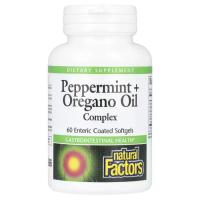 Трави Natural Factors Олія перцевої м'яти, орегано та кмину, Peppermint+ Фото