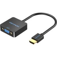 Переходник Vention HDMI M to VGA F 1080P 60Hz 3,5mm Audio Micro USB ( Фото