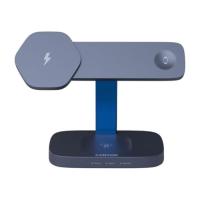 Зарядное устройство Canyon wireless charger HEXAGON WCS-310 3in1 DarkGrey/Blu Фото