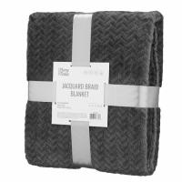 Плед Ardesto Jacquard Braid 200х220см, 100 поліестер, сірий Фото