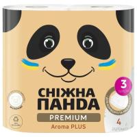 Туалетная бумага Сніжна Панда Premium Aroma Plus 3 слоя 4 рулона Фото